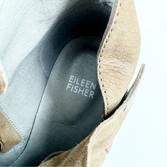 ✅ EILEEN FISHER Billie Ankle Boots BROWN SUEDE SIZE 8.5 - Picture 7 of 7